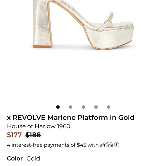 x REVOLVE Marlene Platform in Gold